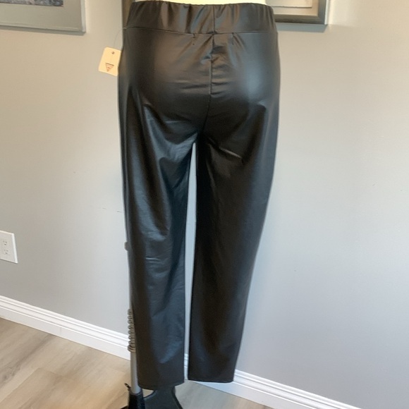 Guess Cut-Out Pants Women's Pleather Large Black - Picture 5 of 10